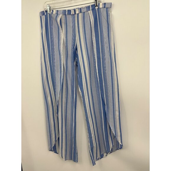 Polo Ralph Lauren Yarn Dyed Striped Petal Swim Cover Up Pant Blue Large - Picture 4 of 8